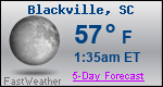Weather Forecast for Blackville, SC