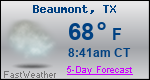 Weather Forecast for Beaumont, TX