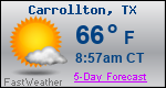 Weather Forecast for Carrollton, TX