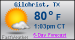 Weather Forecast for Gilchrist, TX