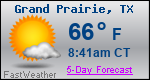 Weather Forecast for Grand Prairie, TX