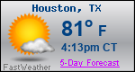 Weather Forecast for Houston, TX
