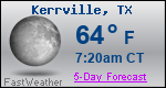 Weather Forecast for Kerrville, TX