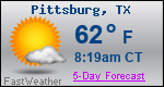 Weather Forecast for Pittsburg, TX