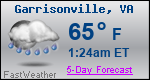 Weather Forecast for Garrisonville, VA