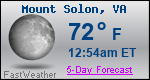 Weather Forecast for Mount Solon, VA