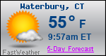 Weather Forecast for Waterbury, CT