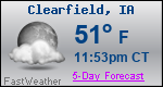 Weather Forecast for Clearfield, IA