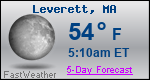 Weather Forecast for Leverett, MA