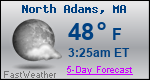 Weather Forecast for North Adams, MA