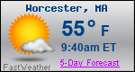 Weather Forecast for Worcester, MA