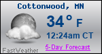 Weather Forecast for Cottonwood, MN