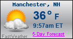 Weather Forecast for Manchester, NH
