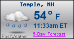 Weather Forecast for Temple, NH
