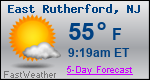 Weather Forecast for East Rutherford, NJ