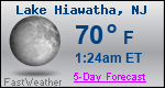 Weather Forecast for Lake Hiawatha, NJ