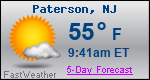Weather Forecast for Paterson, NJ