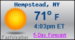 Weather Forecast for Hempstead, NY