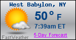 Weather Forecast for West Babylon, NY