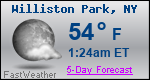 Weather Forecast for Williston Park, NY