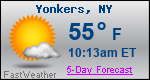 Weather Forecast for Yonkers, NY