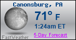 Weather Forecast for Canonsburg, PA