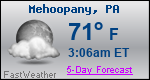 Weather Forecast for Mehoopany, PA