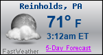 Weather Forecast for Reinholds, PA