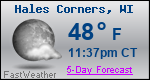 Weather Forecast for Hales Corners, WI