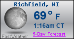 Weather Forecast for Richfield, WI