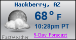 Weather Forecast for Hackberry, AZ