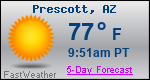 Weather Forecast for Prescott, AZ