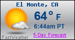 Weather Forecast for El Monte, CA