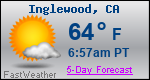 Weather Forecast for Inglewood, CA