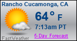 Weather Forecast for Rancho Cucamonga, CA