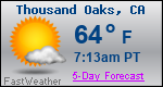 Weather Forecast for Thousand Oaks, CA