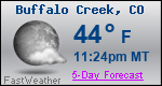 Weather Forecast for Buffalo Creek, CO