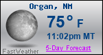 Weather Forecast for Organ, NM