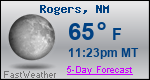 Weather Forecast for Rogers, NM