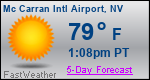 Weather Forecast for Mc Carran International Airport, NV
