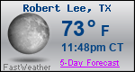 Weather Forecast for Robert Lee, TX