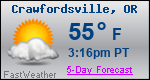 Weather Forecast for Crawfordsville, OR