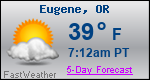 Weather Forecast for Eugene, OR