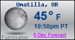 Weather Forecast for Umatilla, OR