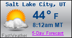 Weather Forecast for Salt Lake City, UT