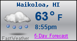 Weather Forecast for Waikoloa, HI