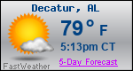 Weather Forecast for Decatur, AL