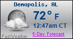 Weather Forecast for Demopolis, AL