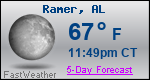 Weather Forecast for Ramer, AL