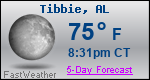 Weather Forecast for Tibbie, AL
